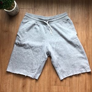 Gray Basic Cut-Off Shorts